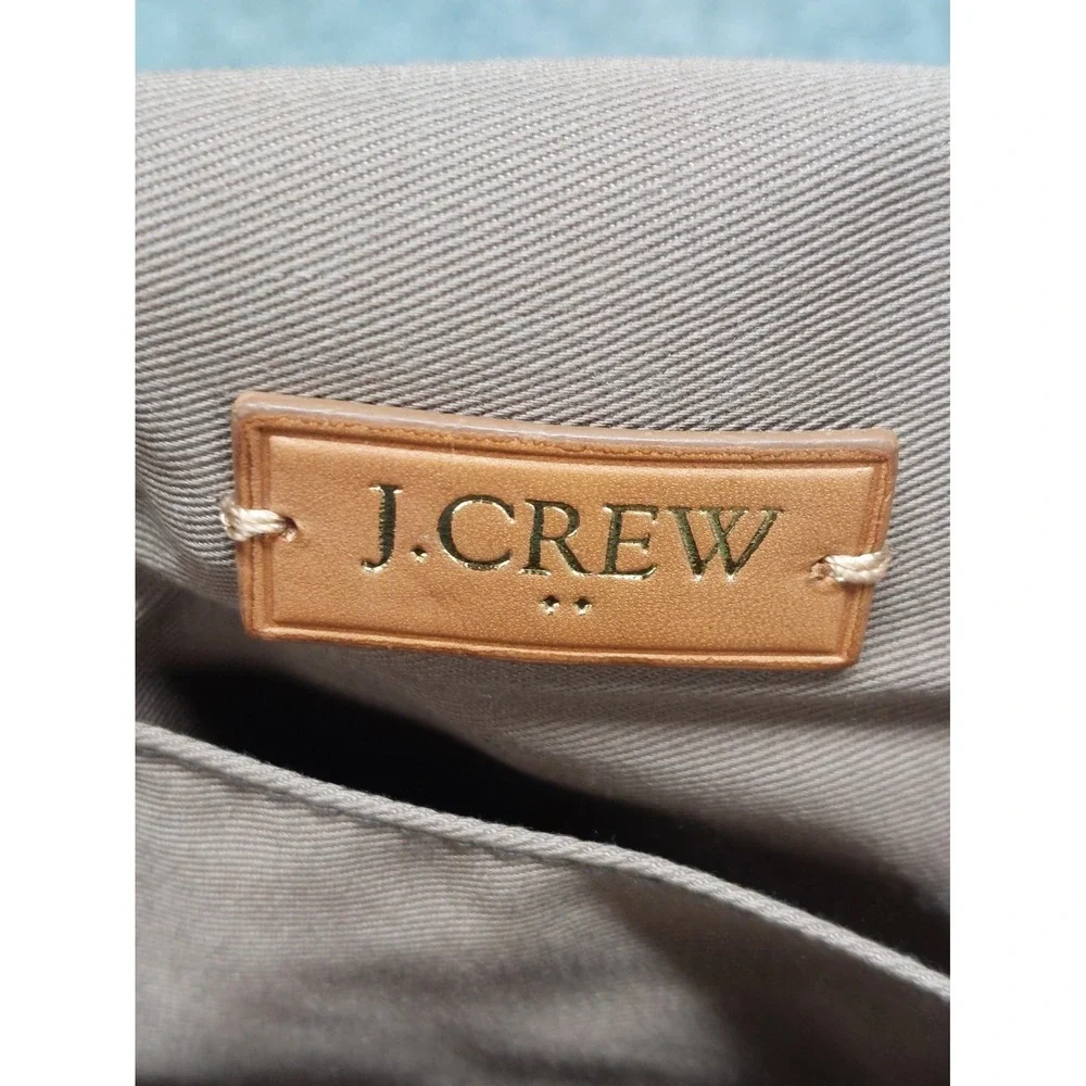 J Crew Women Crossbody Bag Small Blue Green Leather Chain Strap Envelope Flap